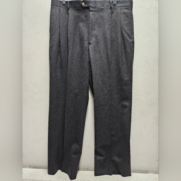 John Alexander charcoal grey 100% wool dress pants ~ mens 34x30 - Picture 2 of 11